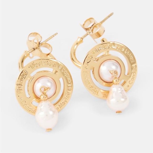 VIVIENNE WESTWOOD
Aleksa embellished drop earrings Gold - Picture 3 of 6